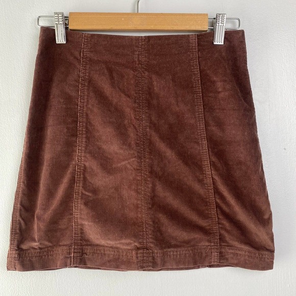 Free People Dresses & Skirts - FREE PEOPLE Womens’ Brown Corduroy Mini Skirt Size 6
